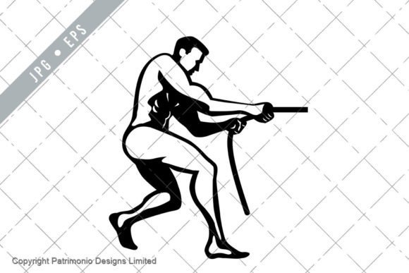 Download Male Nude Pulling Rope Side View Retro - Nude Collection
