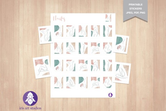 Download Printable Nude Line Art Stickers - Nude Collection